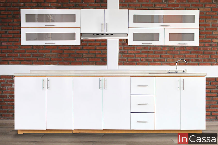 Cocina integral PROVENZA 2.90m diseñada para PARRILLA