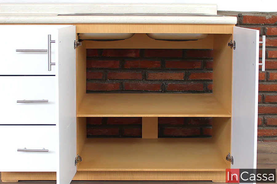 Cocina integral PROVENZA 2.90m diseñada para PARRILLA
