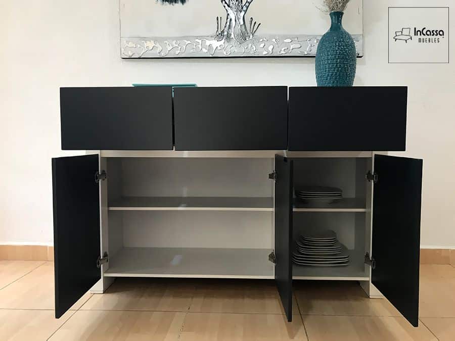 InCassa Muebles Edomex mueblería CDMX Bufetero Minimalista Modelo PUERTO PRINCIPE 3