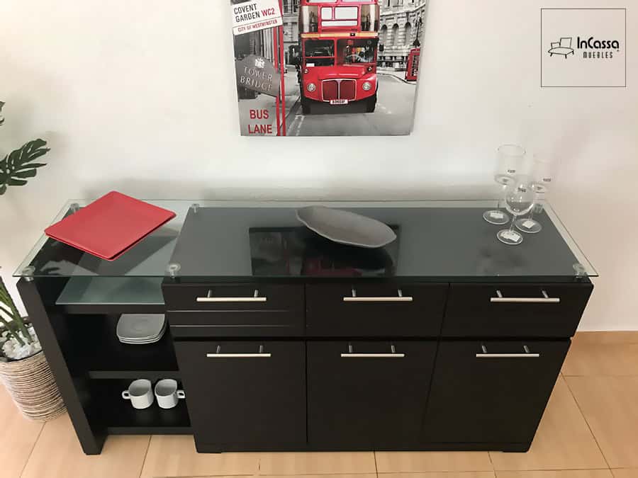 InCassa Muebles Edomex mueblería CDMX Bufetero Minimalista Modelo RIVERSIDE 3