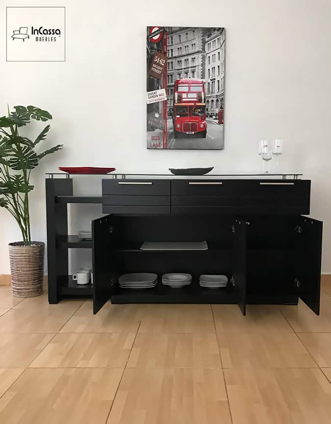 InCassa Muebles Edomex mueblería CDMX Bufetero Minimalista Modelo RIVERSIDE 2