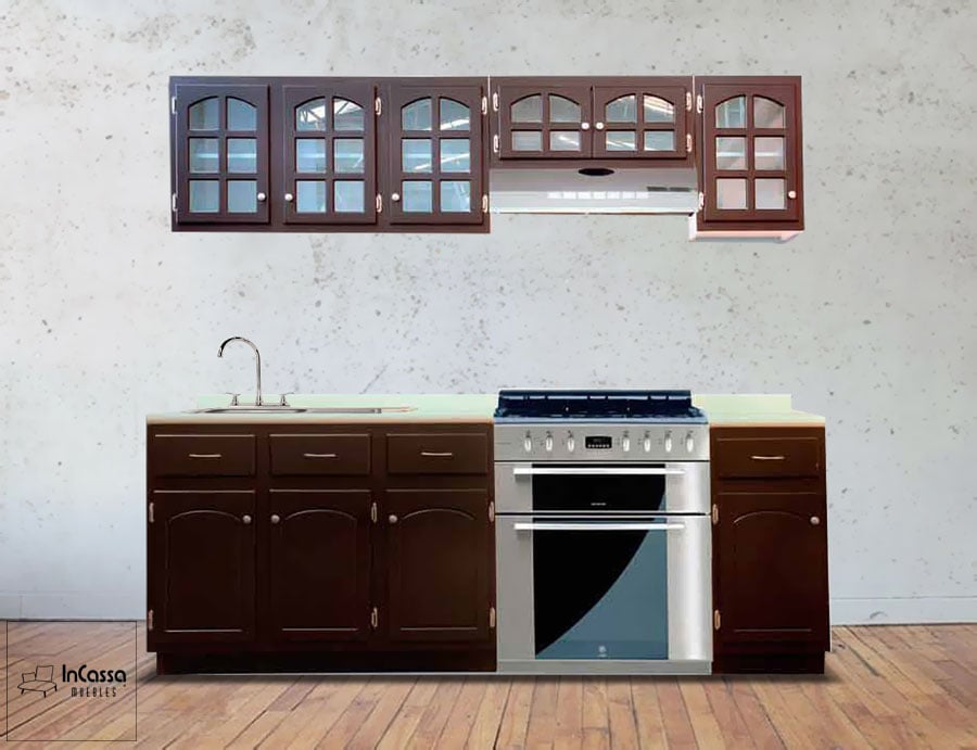 InCassa Muebles Edomex mueblería CDMX Cocina integral RENO 2.40m diseñada para ESTUFA 1