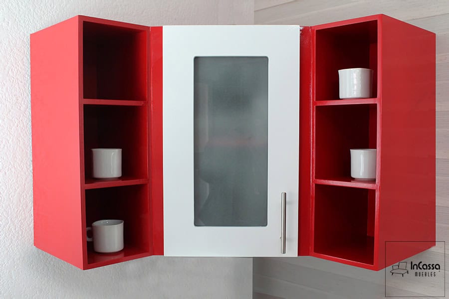 InCassa Muebles Edomex mueblería CDMX Alacena superior Esquinera para Cocina Modelo ROMA 1