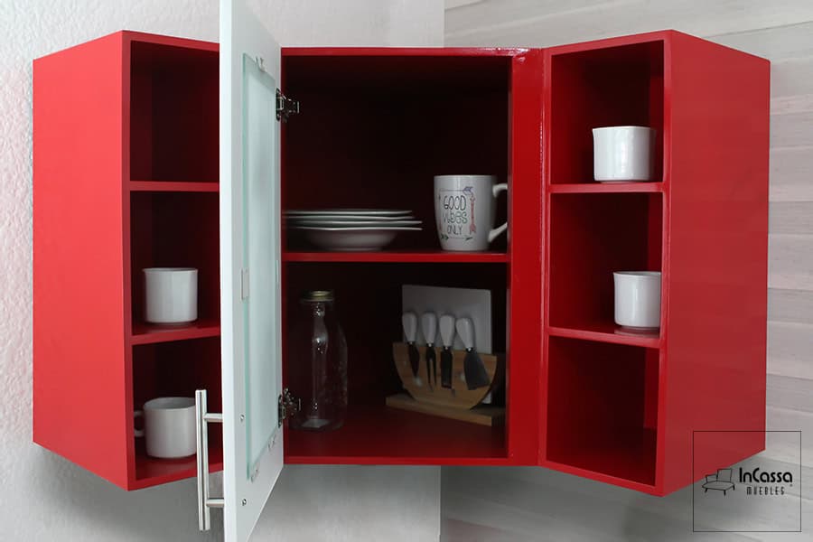 InCassa Muebles Edomex mueblería CDMX Alacena superior Esquinera para Cocina Modelo ROMA 2