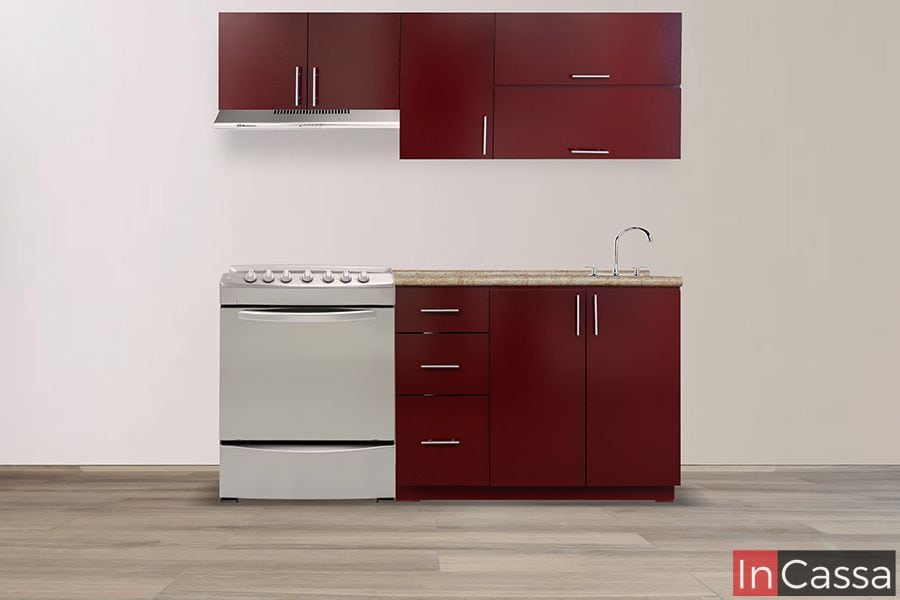 InCassa Muebles Edomex mueblería CDMX Cocina integral SALTILLO 2m diseñada para ESTUFA 1