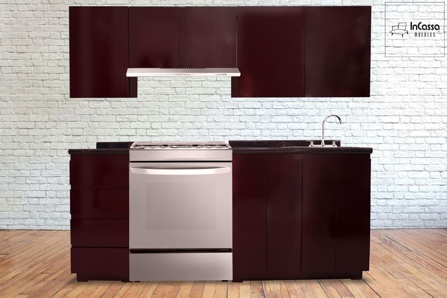 InCassa Muebles Edomex mueblería CDMX Cocina integral SALAMANCA 2.10m diseñada para ESTUFA 1