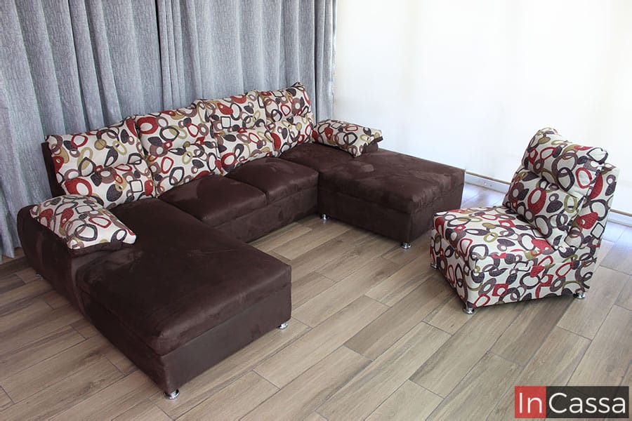 InCassa Muebles Edomex mueblería CDMX Sala Modular en U Modelo SAYULA 6