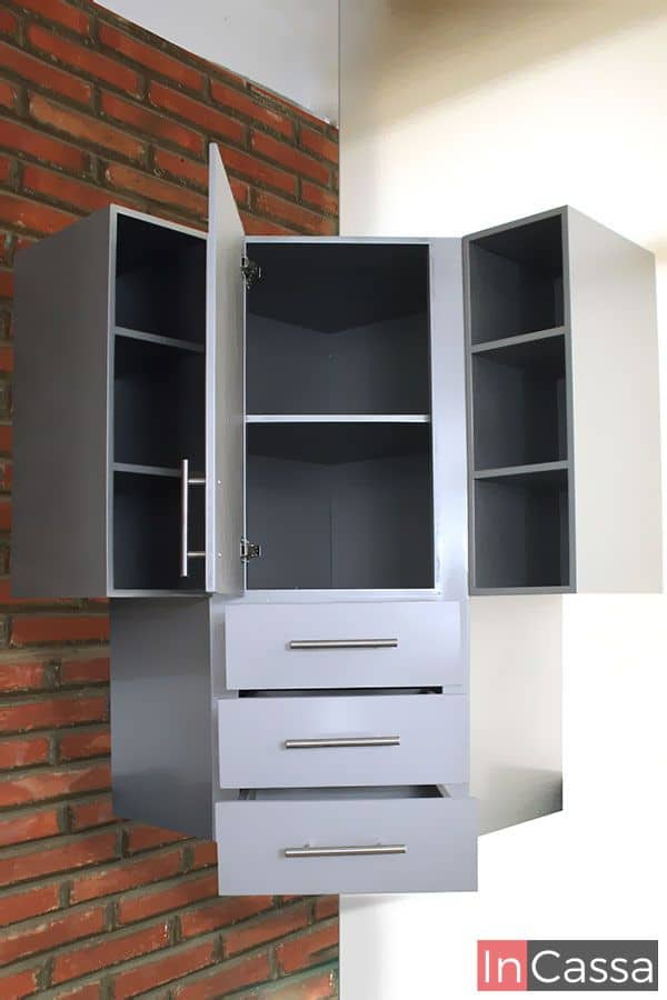 InCassa Muebles Edomex mueblería CDMX Alacena superior Esquinera para Cocina Modelo SICILIA 2