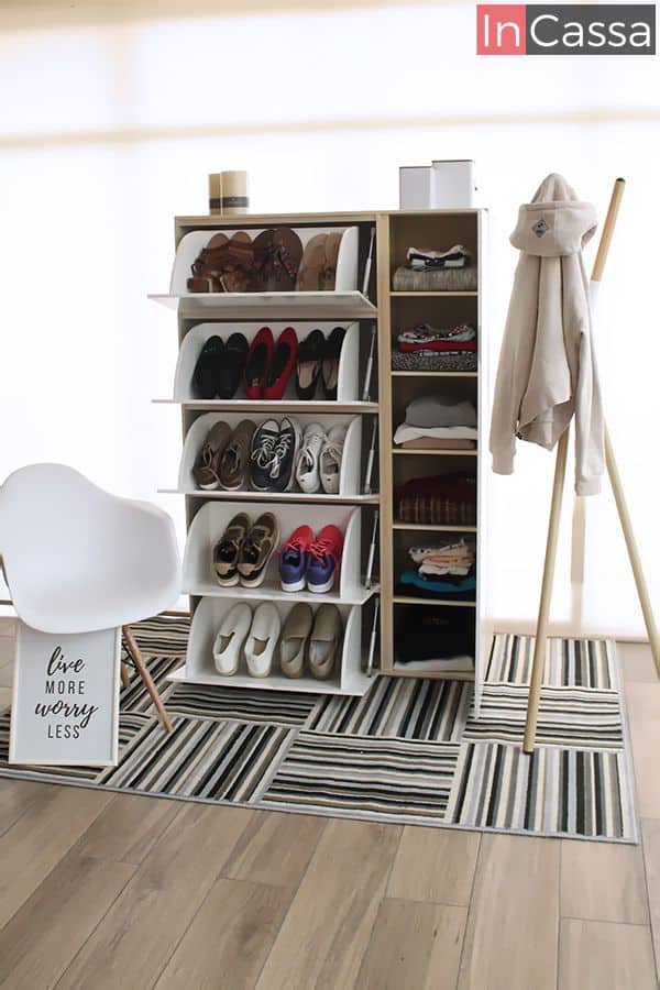 InCassa Muebles Edomex mueblería CDMX Zapatera para 20 pares de zapatos Modelo SISAL 1
