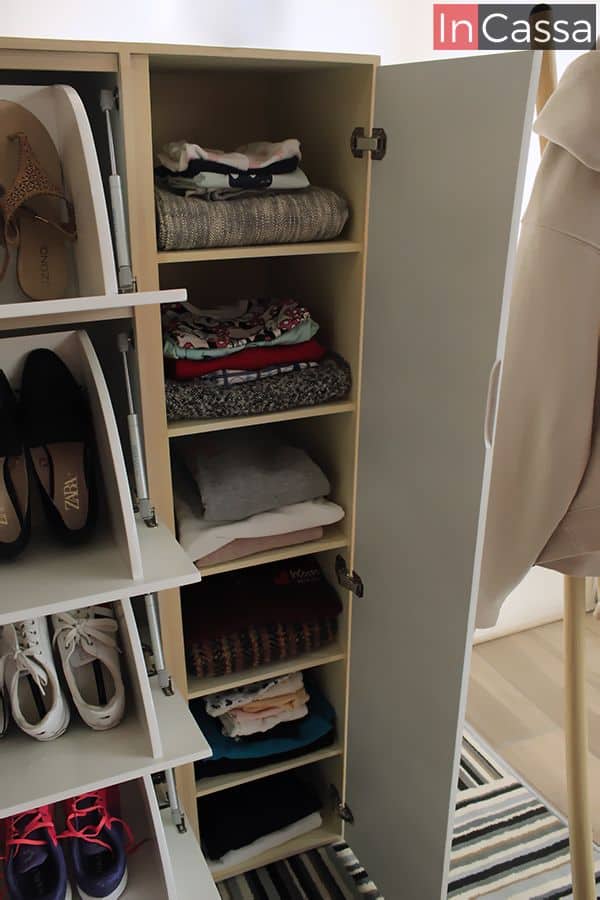 InCassa Muebles Edomex mueblería CDMX Zapatera para 20 pares de zapatos Modelo SISAL 5