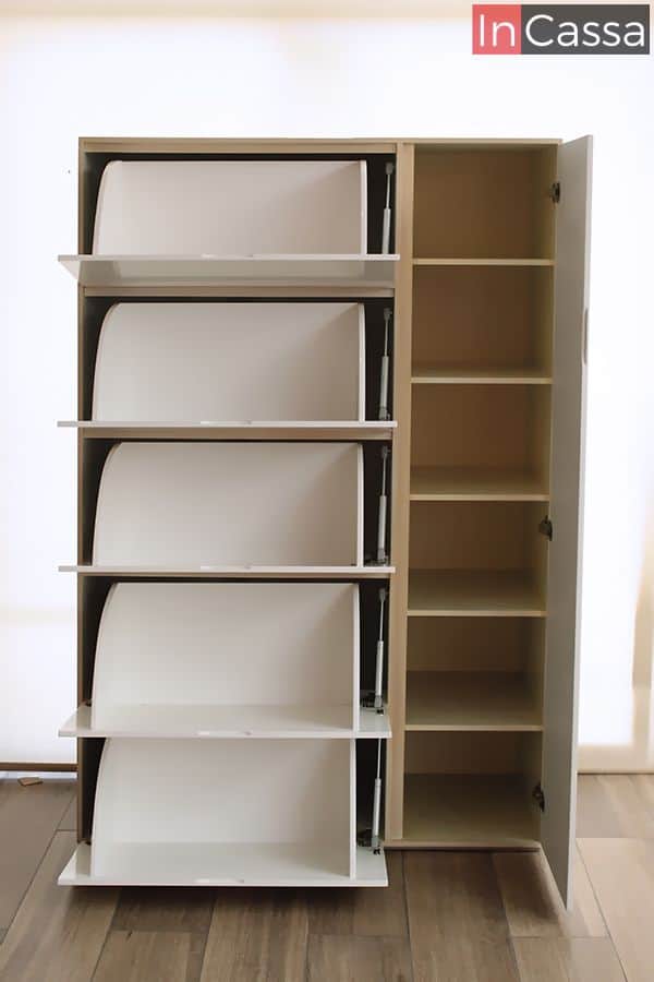 InCassa Muebles Edomex mueblería CDMX Zapatera para 20 pares de zapatos Modelo SISAL 8