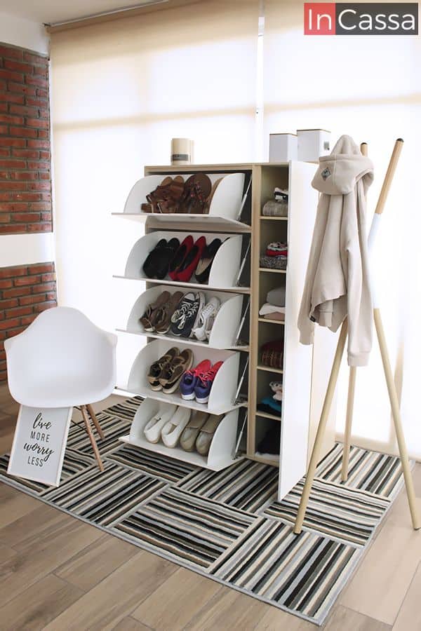 InCassa Muebles Edomex mueblería CDMX Zapatera para 20 pares de zapatos Modelo SISAL 2