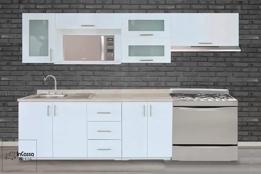 InCassa Muebles Edomex mueblería CDMX Cocina Integral SOCHI 2.60m diseñada para estufa 1