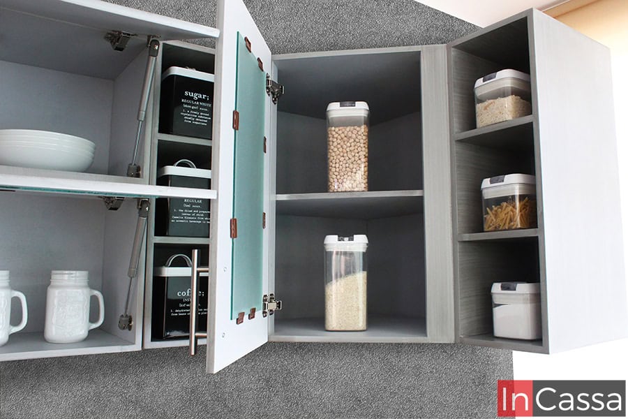 Cocina Integral en ESCUADRA SONORA 3.65m x 2.60m para PARRILLA