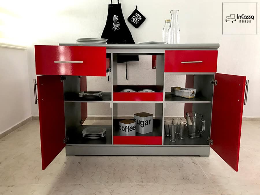 InCassa Muebles Edomex mueblería CDMX Isla Minimalista para Cocina Modelo SORRENTO 3