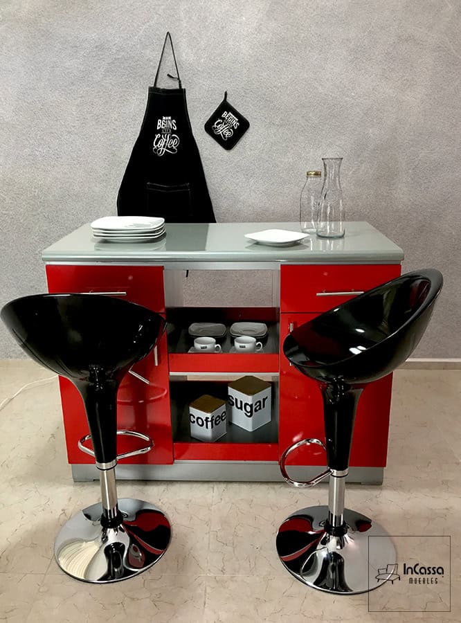 InCassa Muebles Edomex mueblería CDMX Isla Minimalista para Cocina con Banco Sorrento Glover 2