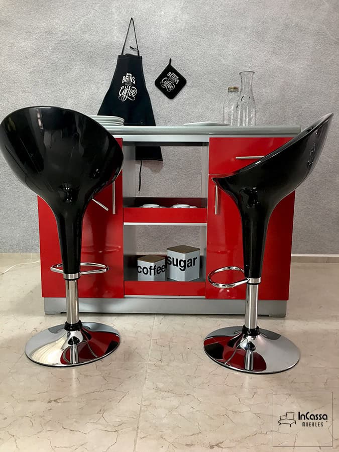 InCassa Muebles Edomex mueblería CDMX Isla Minimalista para Cocina con Banco Sorrento Glover 1