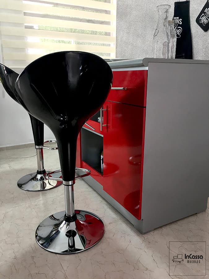 InCassa Muebles Edomex mueblería CDMX Isla Minimalista para Cocina con Banco Sorrento Glover 4