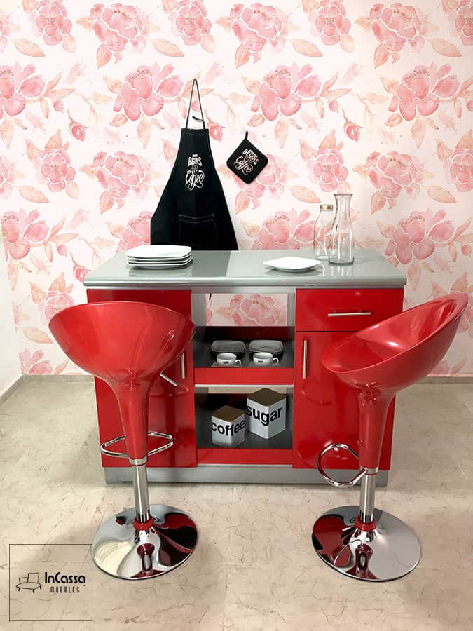 InCassa Muebles Edomex mueblería CDMX Isla Minimalista para Cocina con Banco Sorrento Glover 5