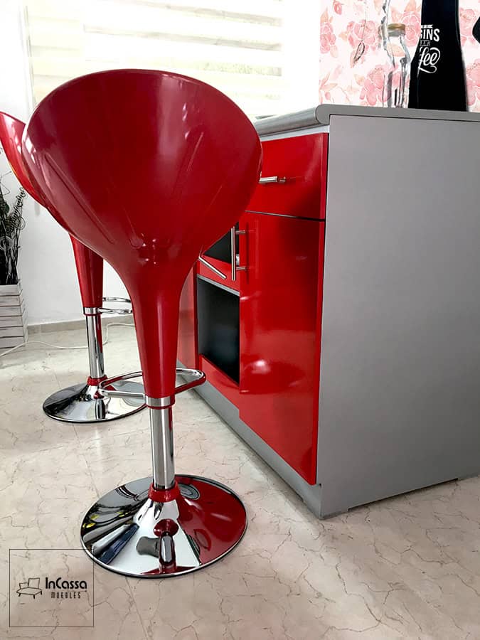 InCassa Muebles Edomex mueblería CDMX Isla Minimalista para Cocina con Banco Sorrento Glover 8