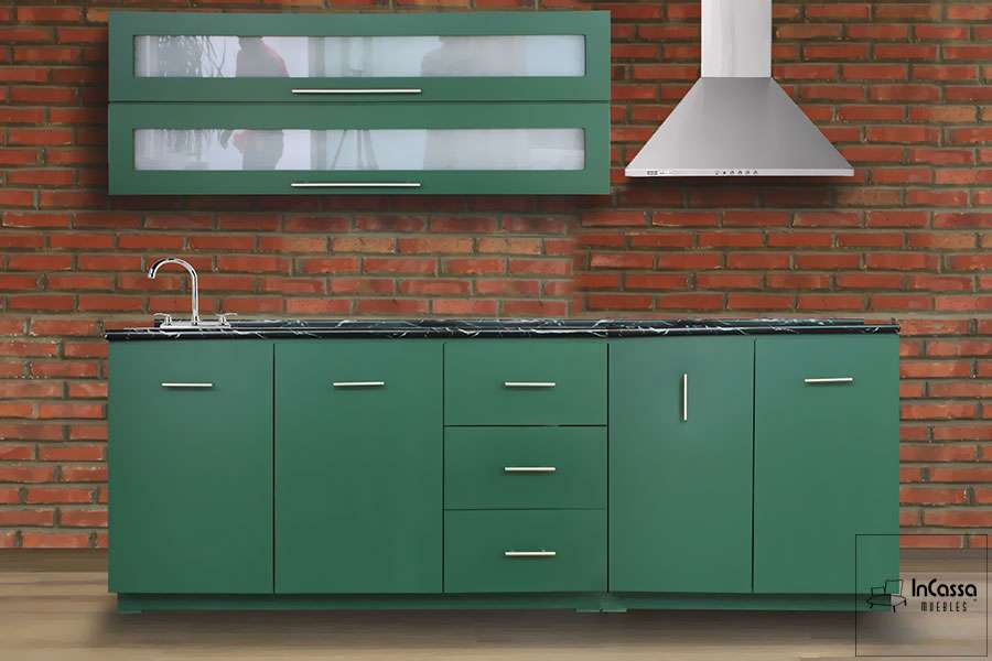 InCassa Muebles Edomex mueblería CDMX Cocina integral SUCEAVA 2.40m diseñada para PARRILLA 1