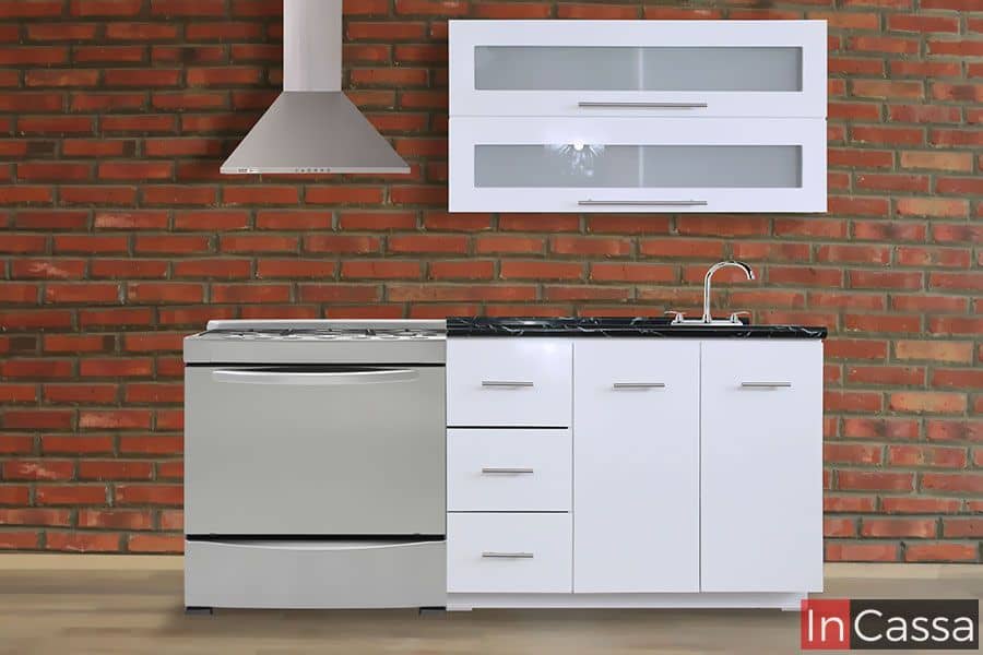 InCassa Muebles Edomex mueblería CDMX Cocina integral SURINAM 2.10m diseñada para ESTUFA 1
