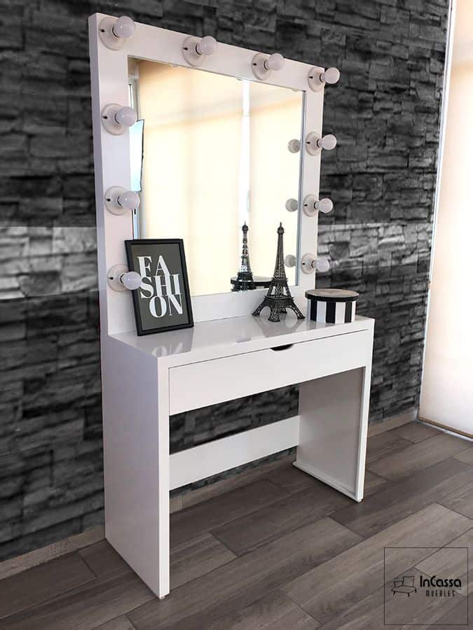 InCassa Muebles Edomex mueblería CDMX Tocador Moderno con 10 focos modelo TAXCO 9
