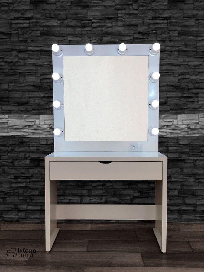InCassa Muebles Edomex mueblería CDMX Tocador Moderno con 10 focos modelo TAXCO 15