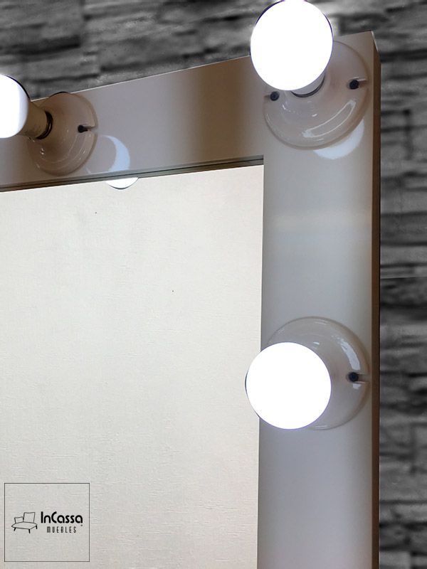 InCassa Muebles Edomex mueblería CDMX Tocador Moderno con 10 focos modelo TAXCO 2