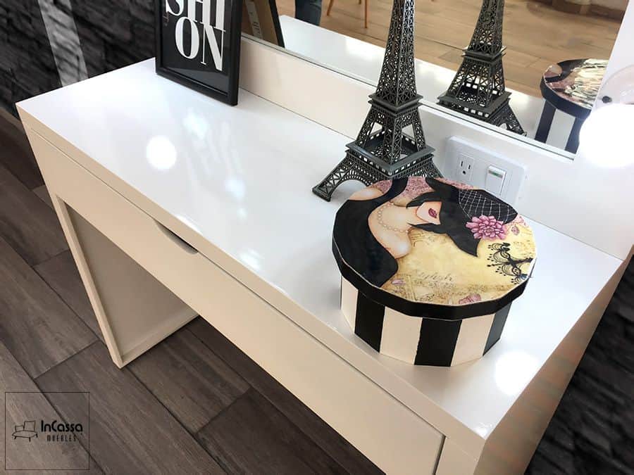 InCassa Muebles Edomex mueblería CDMX Tocador Moderno con 10 focos modelo TAXCO 8