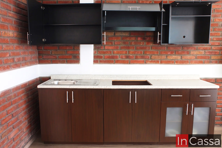 Cocina integral TEAPA 2.50m diseñada para PARRILLA