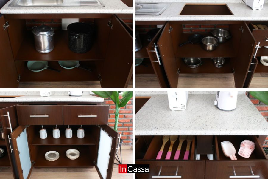 Cocina integral TEAPA 2.50m diseñada para PARRILLA