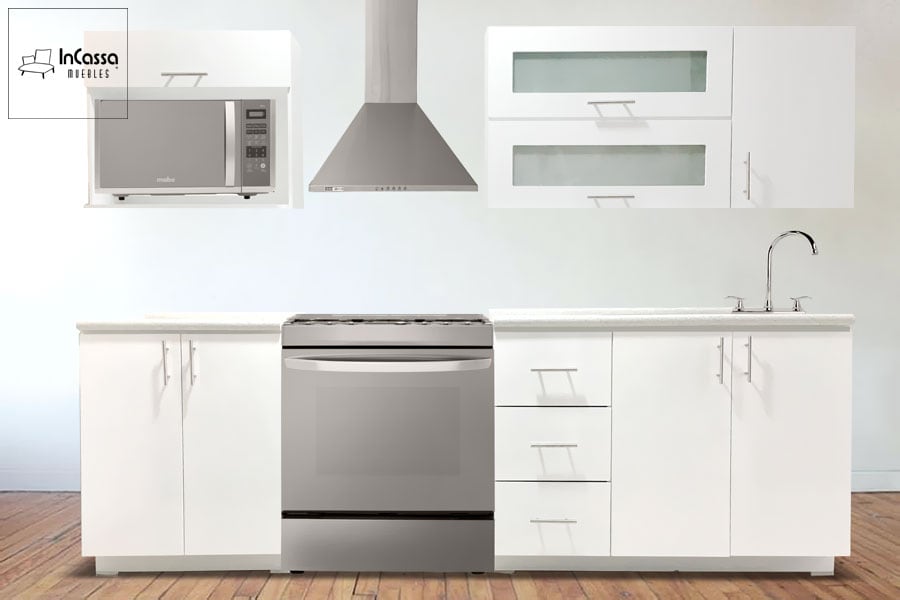 InCassa Muebles Edomex mueblería CDMX Cocina integral TENERIFE 2.70m diseñada para ESTUFA 2