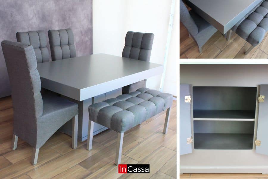 Comedor con banca Modelo TRIBECA