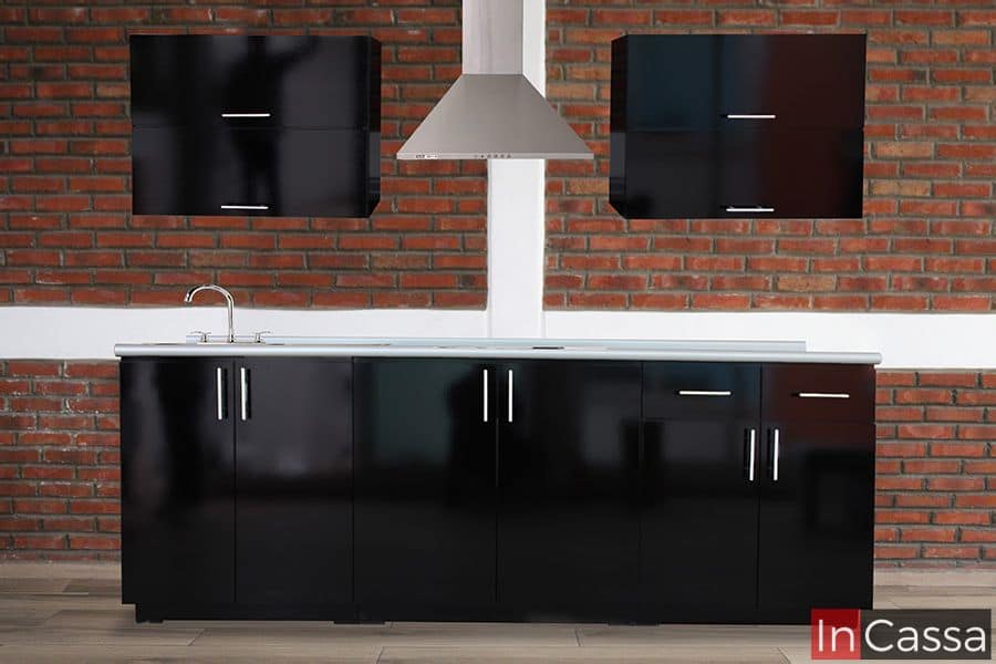 InCassa Muebles Edomex mueblería CDMX Cocina integral TRIPOLI 2.40m diseñada para PARRILLA 2