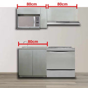 InCassa Muebles Edomex mueblería CDMX Cocina Integral VALLARTA 1.60m diseñada para ESTUFA 1