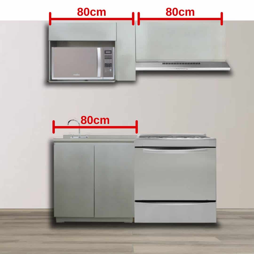 InCassa Muebles Edomex mueblería CDMX Cocina Integral VALLARTA 1.60m diseñada para ESTUFA 1