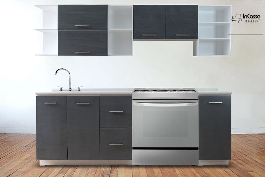 InCassa Muebles Edomex mueblería CDMX Cocina integral VALENCE 2.40m diseñada para ESTUFA 2