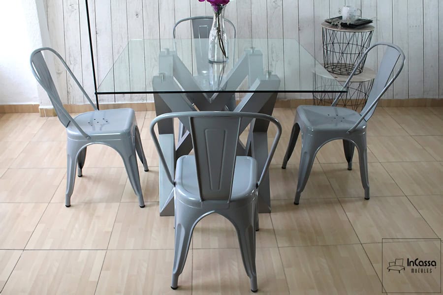 InCassa Muebles Comedor Modelo VENLO con silla TOLIX 8