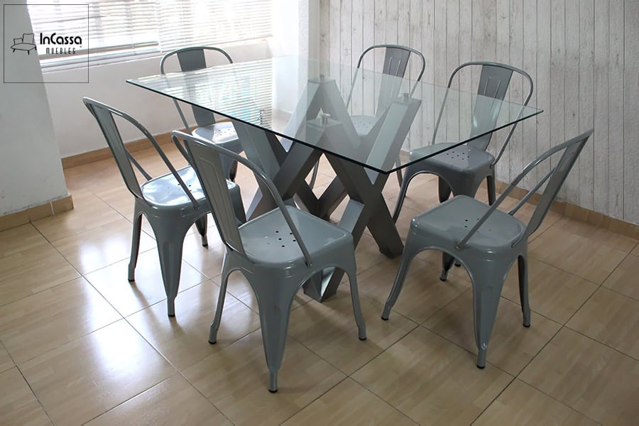 InCassa Muebles Comedor Modelo VENLO con silla TOLIX 25