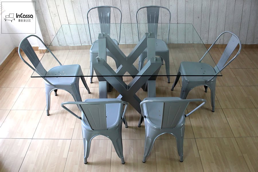 InCassa Muebles Comedor Modelo VENLO con silla TOLIX 28