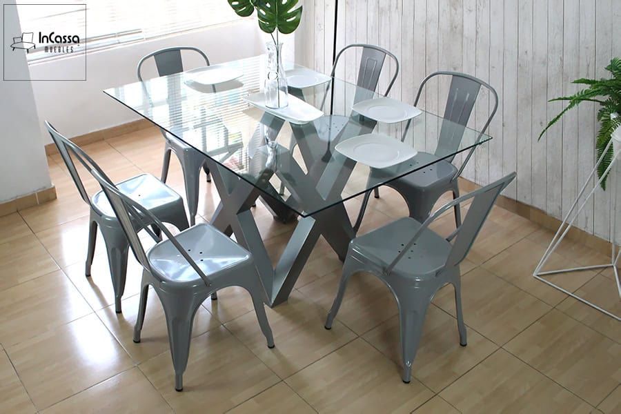 InCassa Muebles Comedor Modelo VENLO con silla TOLIX 17