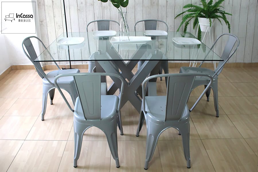 InCassa Muebles Comedor Modelo VENLO con silla TOLIX 20