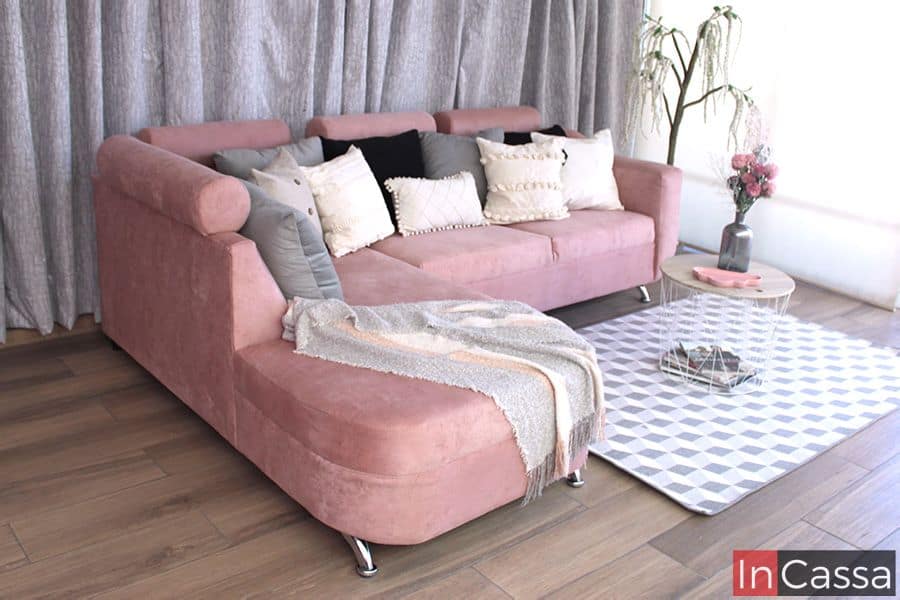 InCassa Muebles Edomex mueblería CDMX Sala en escuadra Modelo VIESCA 1