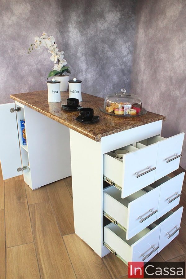 Isla Minimalista para Cocina con Bancos Modelo VILNA Glover