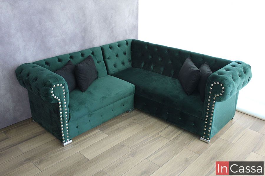 InCassa Muebles Edomex mueblería CDMX Sala esquinera capitonado Modelo WINCHESTER 8