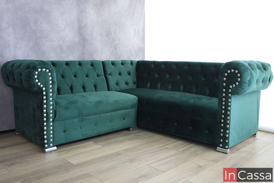 InCassa Muebles Edomex mueblería CDMX Sala esquinera capitonado Modelo WINCHESTER 4
