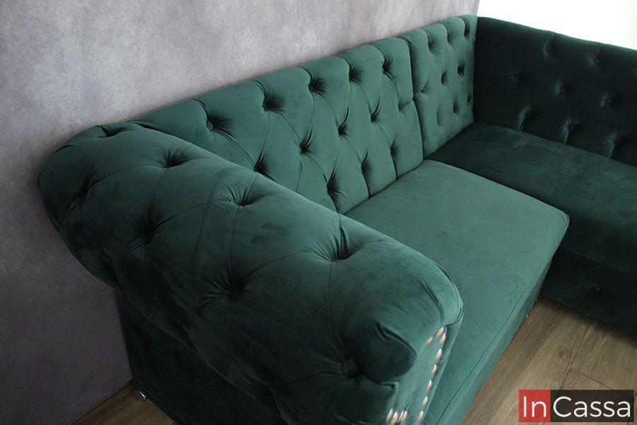 InCassa Muebles Edomex mueblería CDMX Sala esquinera capitonado Modelo WINCHESTER 6