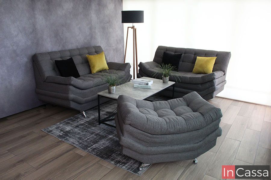 InCassa Muebles Edomex mueblería CDMX Sala 3 piezas Modelo YUCATÁN 2