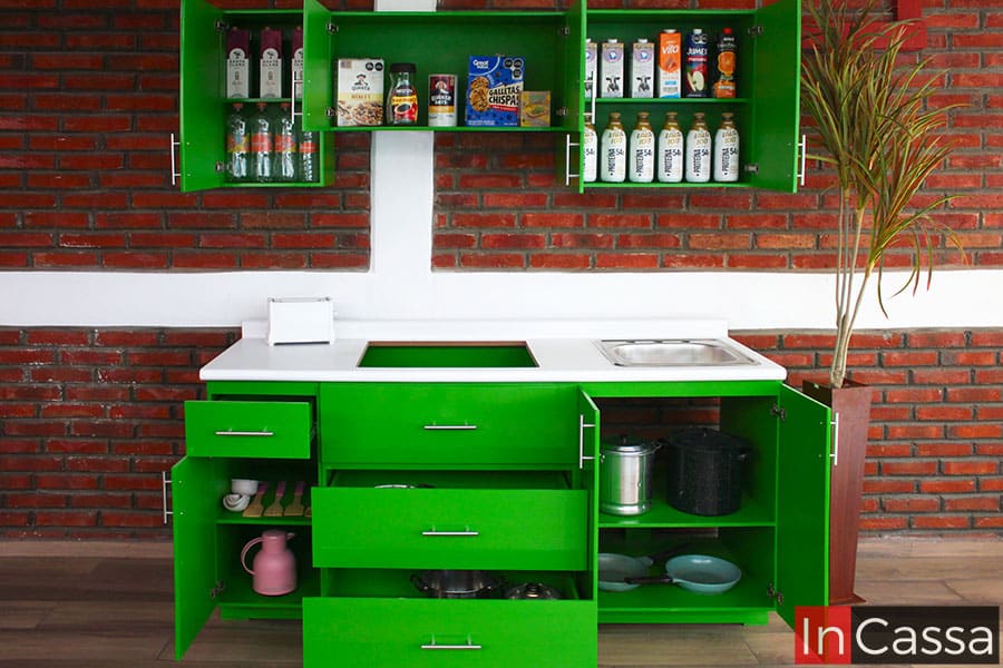 Cocina integral YURIRIA 1.80m diseñada para PARRILLA